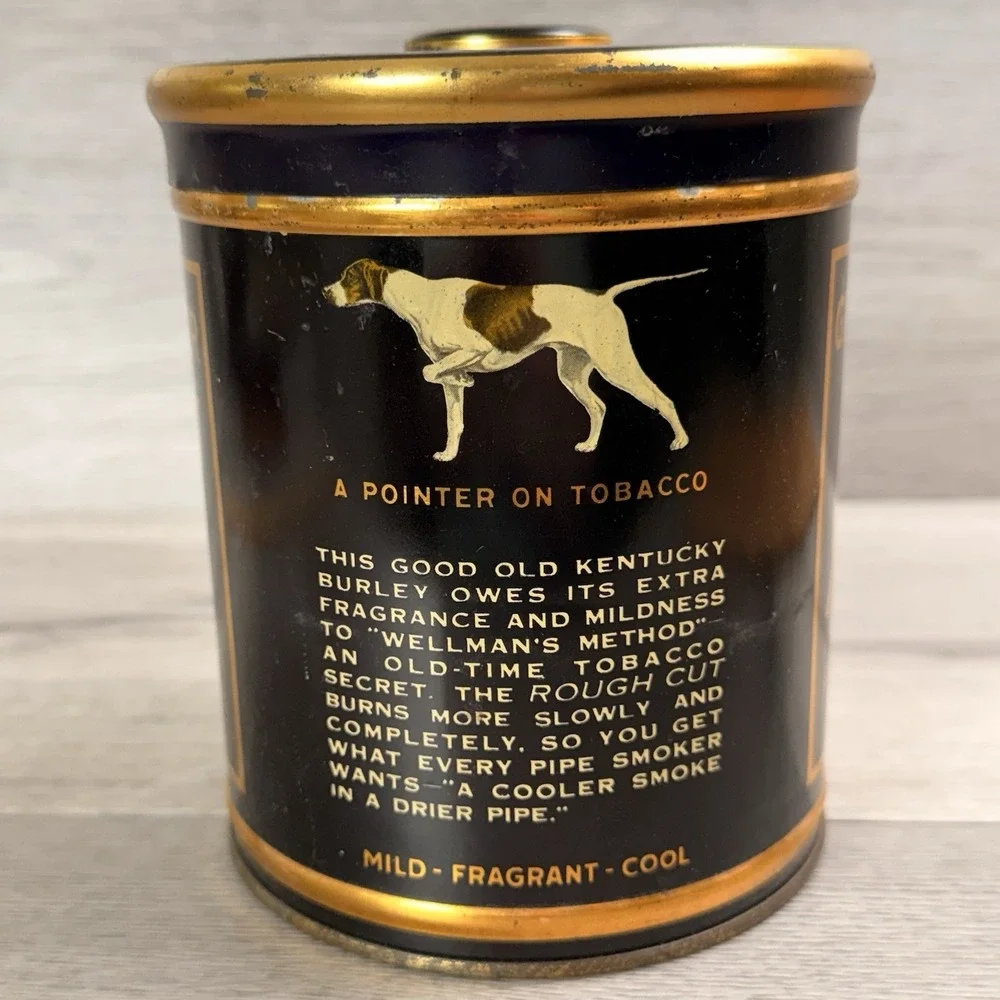 Vintage Granger Pipe Tobacco Gold Rim Rough Cut 14 Oz Tin Can Made USA